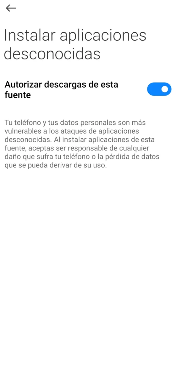 Configura Android para aceptar instalaciones externas como el APK de IgoBet.
