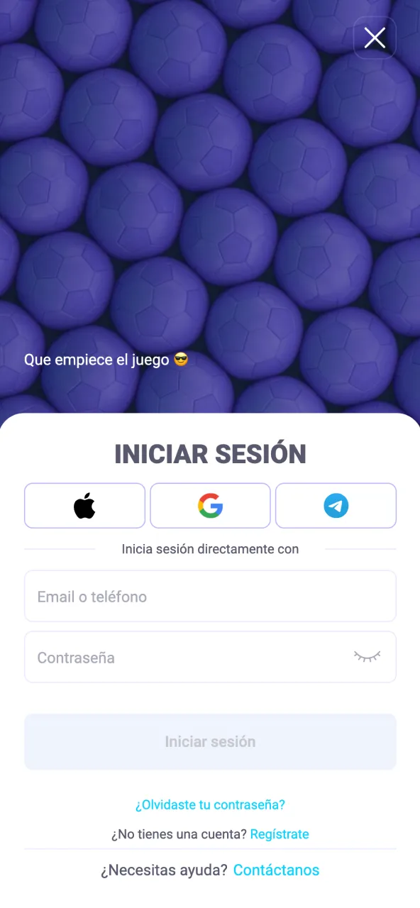 Entra en IgoBet con tus datos y confirma seguridad si el sistema lo pide.