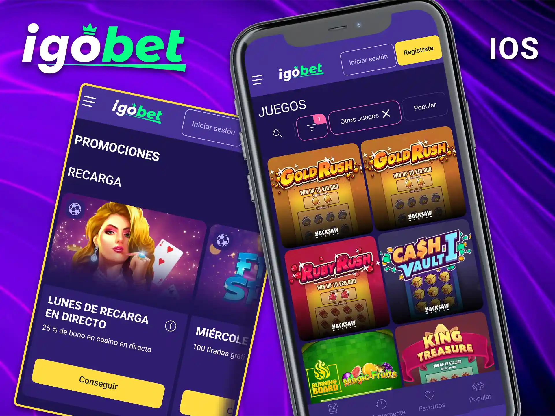 Sigue las instrucciones para descargar la aplicación IgoBet para iOS.