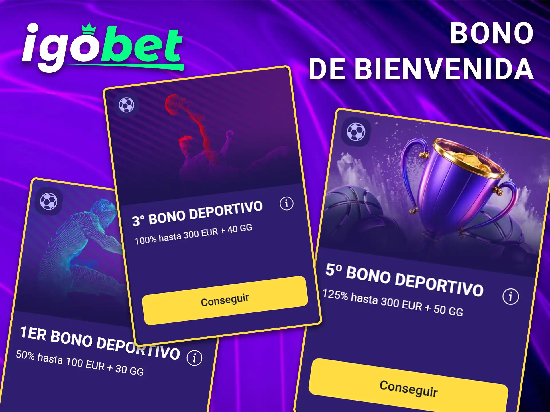 Consigue el bono de bienvenida para apostar en fútbol en IgoBet.