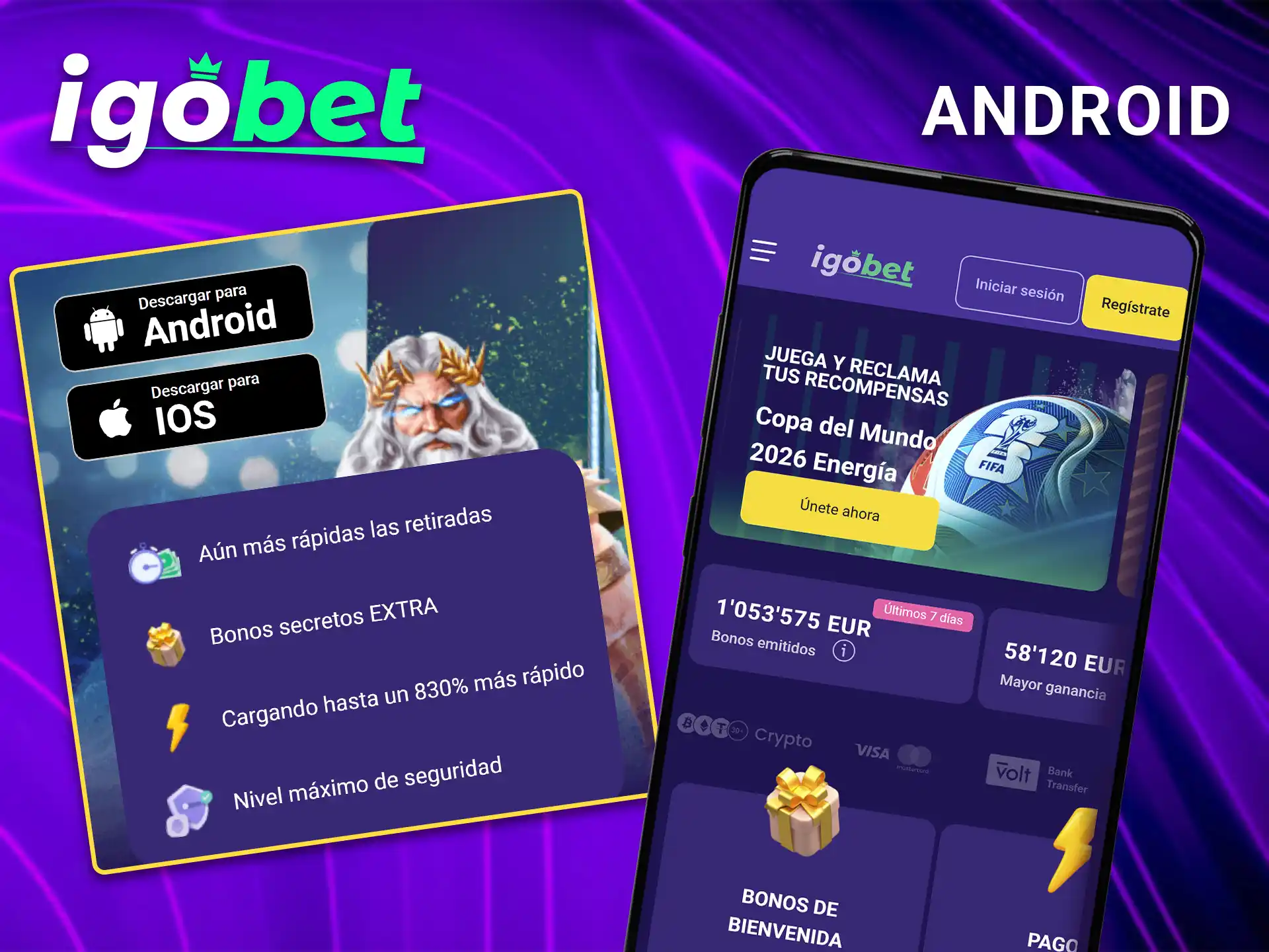 Descarga la aplicación IgoBet para Android.