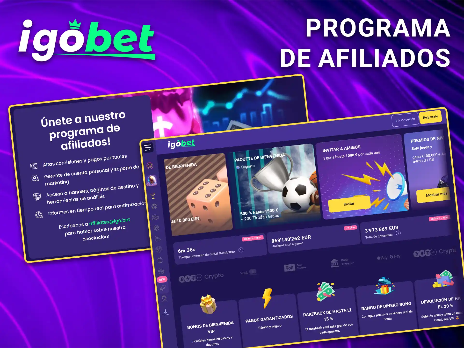 Participa en el programa de afiliados de IgoBet.