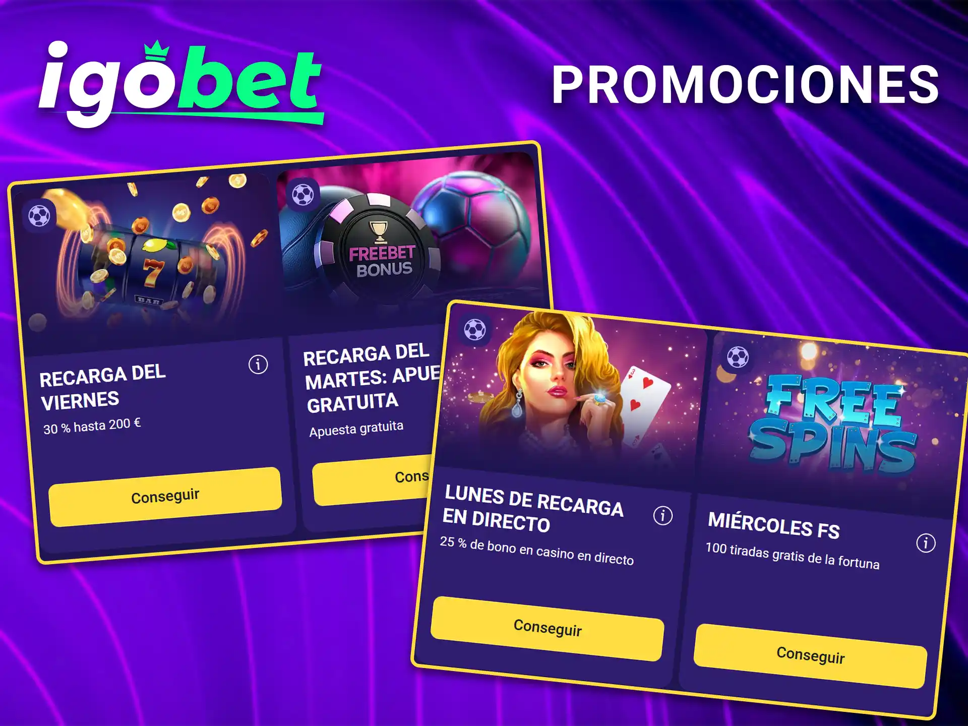 Revise los sorteos activos y las promociones vigentes en IgoBet.