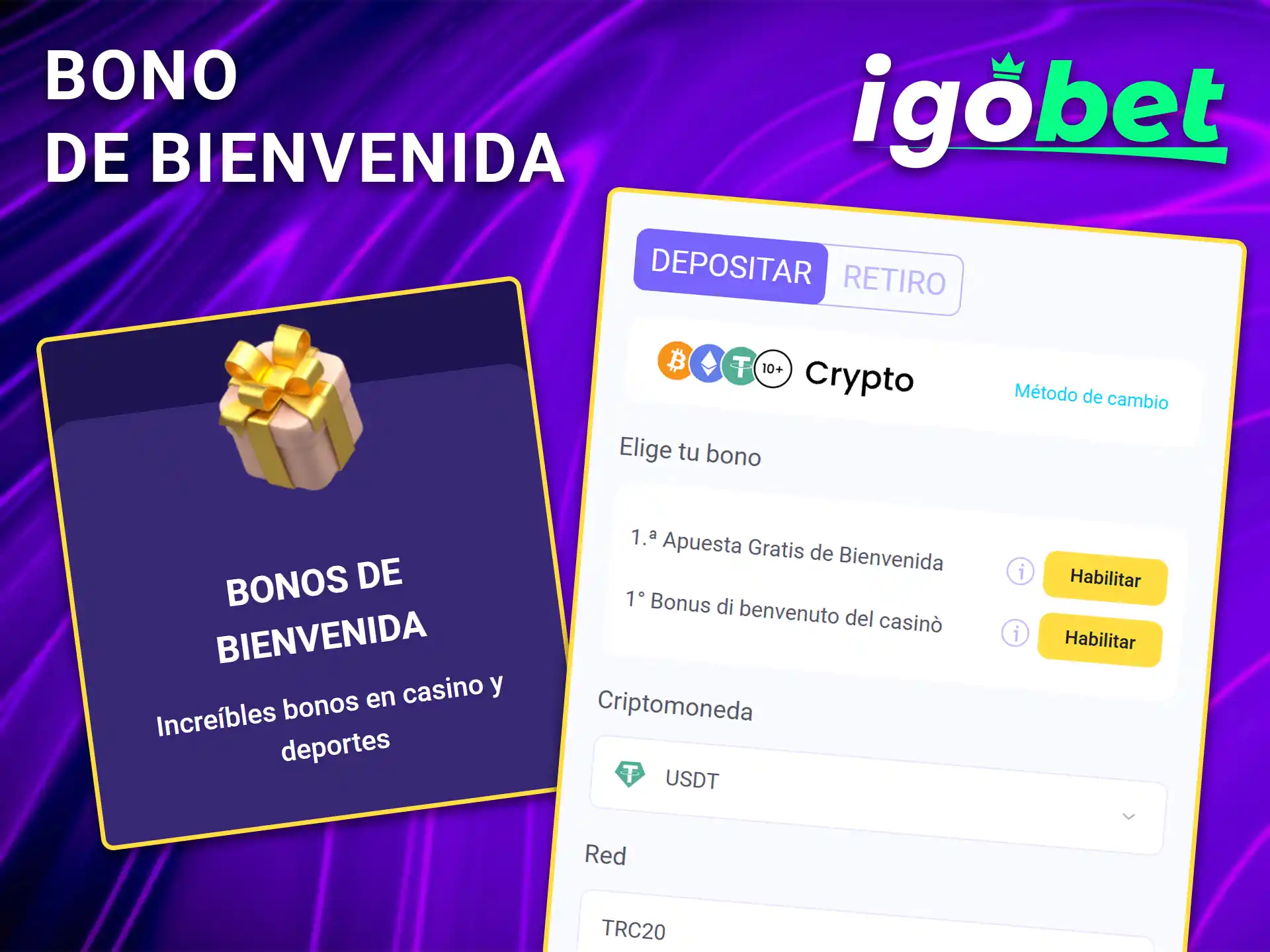 Realiza tu primer depósito y consigue un bono en IgoBet.